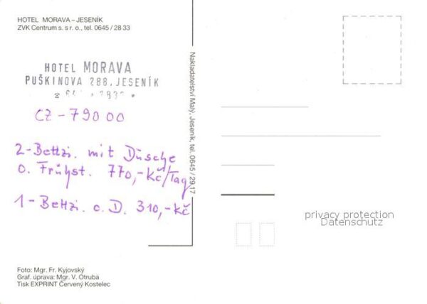 Jesenik Hotel Morava ZVK Centrum – Bild 2