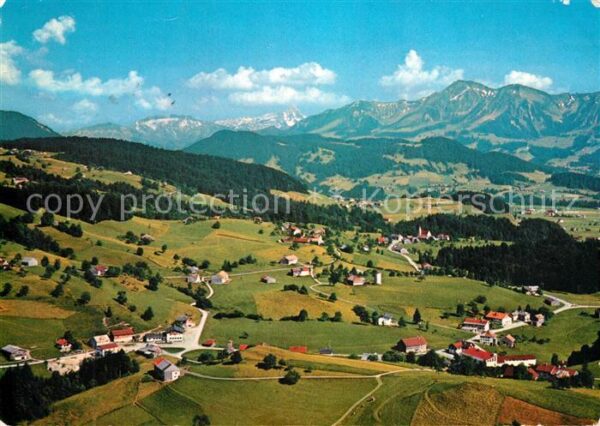 Langenegg Fliegeraufnahme im Bregenzerwald
