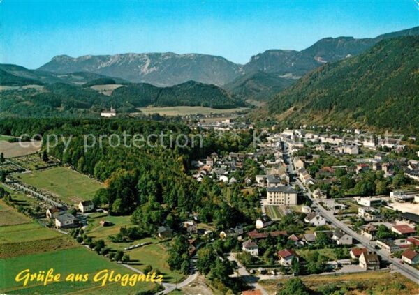 Gloggnitz Niederoesterreich Fliegeraufnahme gegen Rax