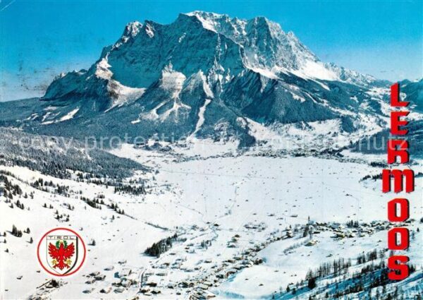 Lermoos Tirol Fliegeraufnahme mit Ehrwald und Zugspit