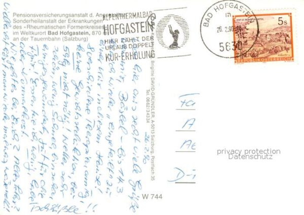 Bad Hofgastein Pensionsversicherungsanstalt des Rheuma – Bild 2