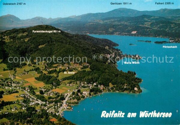Reifnitz Woerthersee Fliegeraufnahme Seepartie