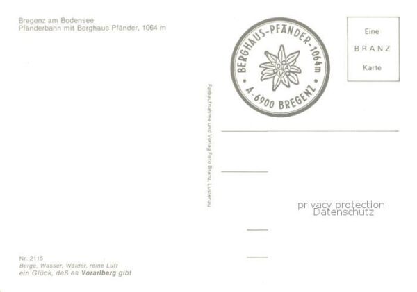 Bregenz Bodensee Berghaus Pfänder Pfänderbahn – Bild 2
