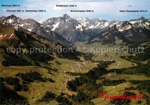 Kleinwalsertal Fliegeraufnahme