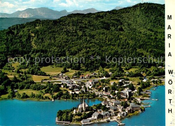 Maria Woerth Woerthersee Fliegeraufnahme Seepartie