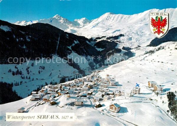 Serfaus Tirol Fliegeraufnahme Seilbahn zum Kölner Hau