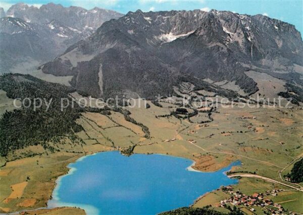 Walchsee Tirol Fliegeraufnahme gegen Wilden- und Zahme