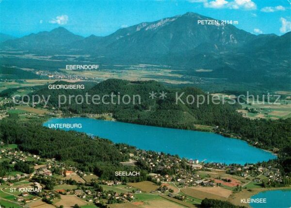 Ferlach Kaernten Klopeiner-See Jauntal Fliegeraufnahme
