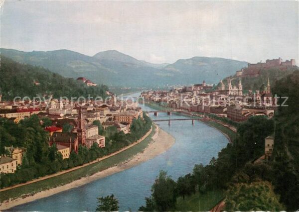 Salzburg Oesterreich Brückenpartie Festspielstadt