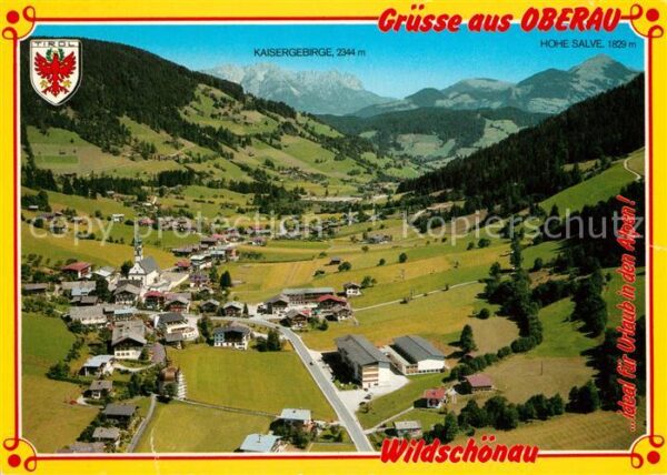 Oberau Wildschoenau Tirol Fliegeraufnahme Kaisergebirge Hohe-Salv