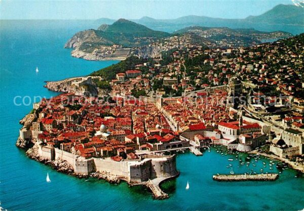 Dubrovnik Ragusa Fliegeraufnahme