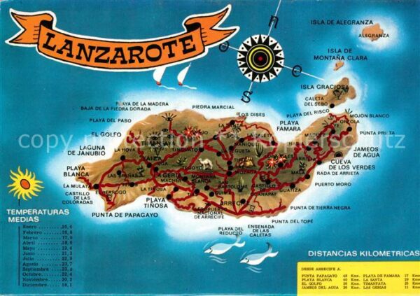 Lanzarote Kanarische Inseln Lageplan