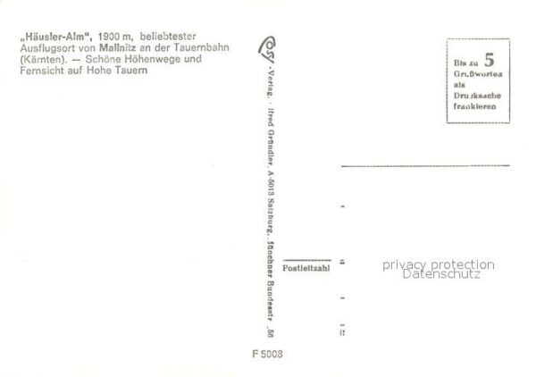 Mallnitz Kaernten Häusler Alm mit Hohe Tauern – Bild 2