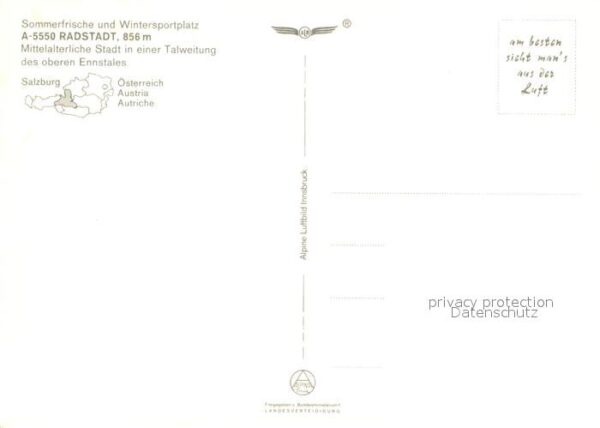 Radstadt Fliegeraufnahme Talweitung – Bild 2