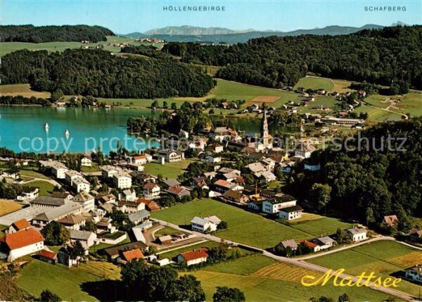 Mattsee Salzburg Fliegeraufnahme mit Niedertrumersee Höl