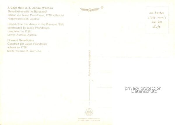 Melk Donau Fliegeraufnahme Benediktinerstift – Bild 2