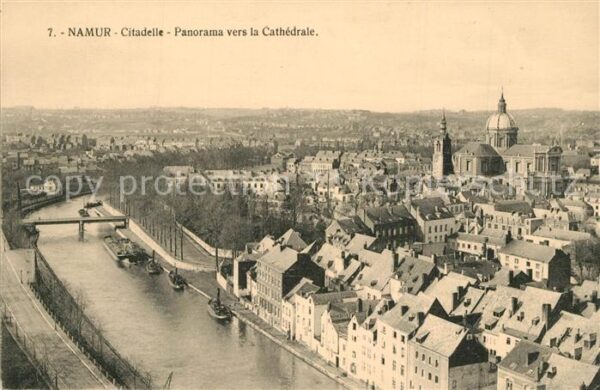 Namur Wallonie Citadelle Panorama vers la Cathedrale