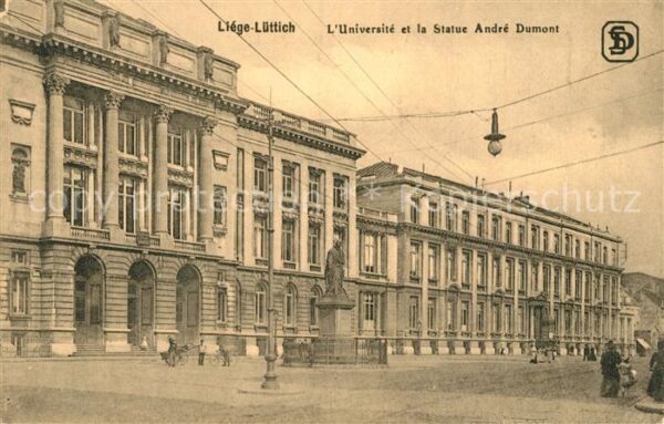 Liege Luettich Université et la Statue André Dumont