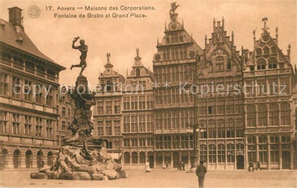 Anvers Antwerpen Maisons des Corporations Monument Fonta