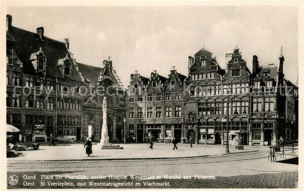 Gand Belgien Place Sainte Pharailde ancien Hospice W