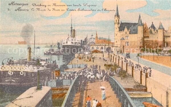 Anvers Antwerpen Musee du Steen au Ponton Embarcadere et