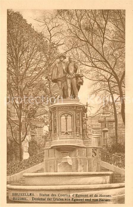 Bruxelles Bruessel Statue des Comtes d_Egmont et de Hornes