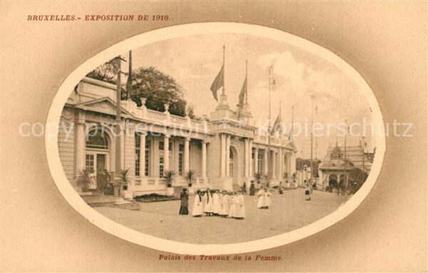 Bruxelles Bruessel Exposition de 1910 Palais des Travaux d