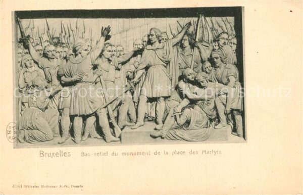 Bruxelles Bruessel Bas relief du Monument de la Place des