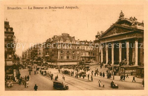Bruxelles Bruessel La Bourse et Boulevard Anspach