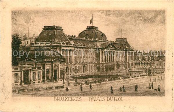 Bruxelles Bruessel Palais du Roi Dessin Künstlerkarte