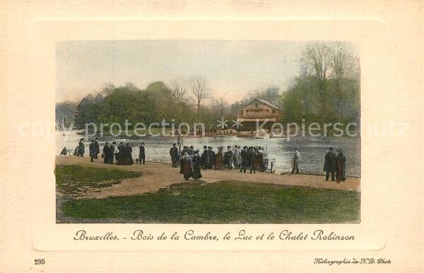 Bruxelles Bruessel Bois de la Cambre Lac Chalet Robinson
