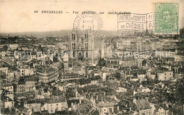 Bruxelles Bruessel Vue Generale sur Eglise Sainte Gudule