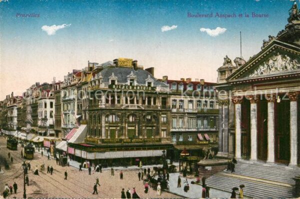 Bruxelles Bruessel Boulevard Anspach et la Bourse Börse