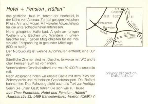 Barweiler Ahrweiler Hotel Pension Hüllen – Bild 2