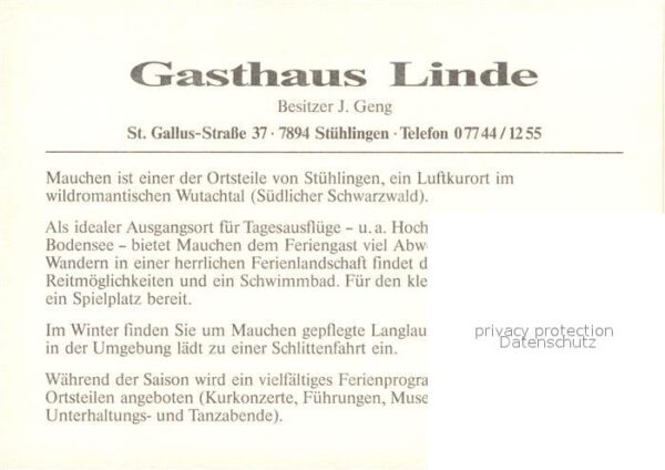 Mauchen Stuehlingen Gasthaus Linde – Bild 2
