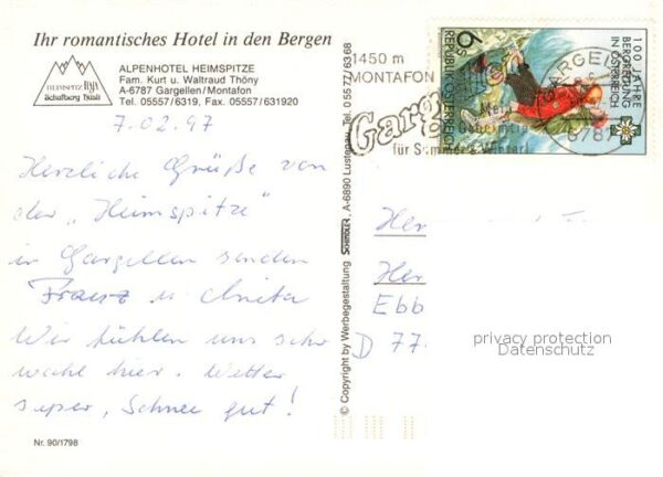Gargellen Vorarlberg Alpenhotel Heimspitze im Montafon Winte – Bild 2