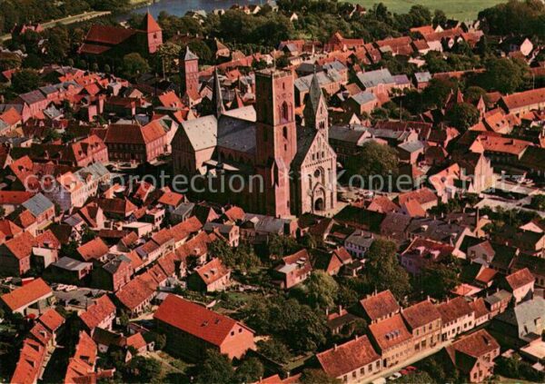 Ribe Stadtzentrum Domkirche Fliegeraufnahme