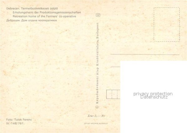 Debrecen Debrezin Termelöszövetkezeti üdülö Erholungsheim – Bild 2