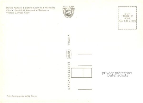 Litomerice Leitmeritz Nordboehmen Platz Siedlung Hochhäuser Rathaus Ausst – Bild 2