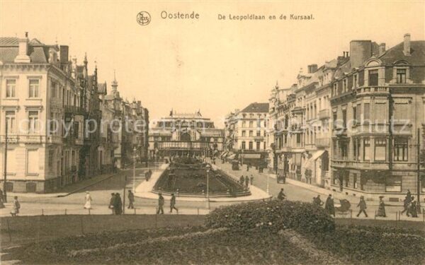 Oostende Ostende Leopoldlaan en de Kursaal Avenue de Léo