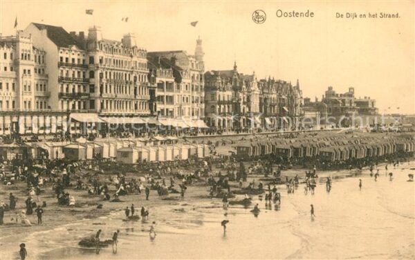 Oostende Ostende De Dijk en het Strand La Digue et la pl