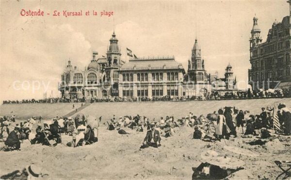 Ostende Oostende Le Kursaal et la plage