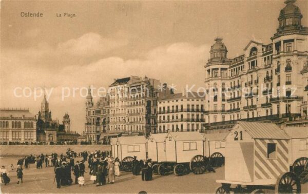 Ostende Oostende La Plage et les Hotels Serie Ostende No