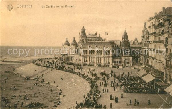 Ostende Oostende De Zeedijk en de Kursaal La Digue et le