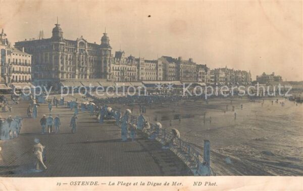 Ostende Oostende La Plage et la Digue de Mer Feldpost