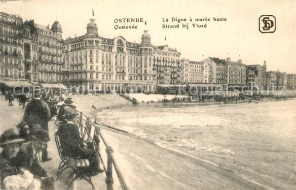 Ostende Oostende La Digue a marée haute