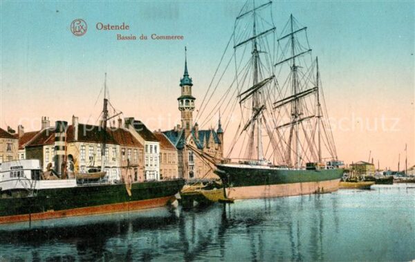 Ostende Oostende Bassin du Commerce Voilier Serie 28 No.