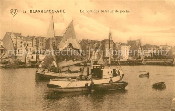 Blankenberghe Port des Bateaux de pêche Fischerhafen