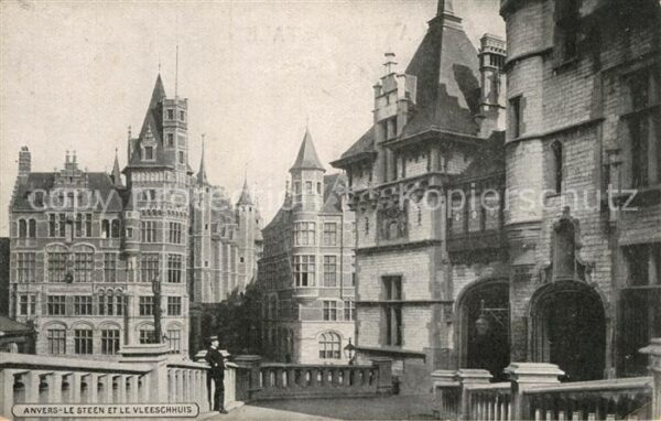 Anvers Antwerpen Le Steen et le Vleeschhuis