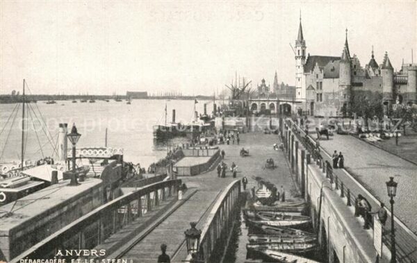 Anvers Antwerpen Débarcadère et le Steen
